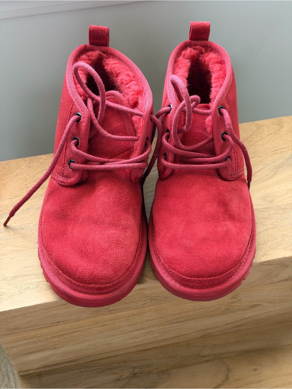 UGG Red Suede Booties